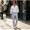 thumbnail image 3 of HBDesign Men's Seersucker Striped Pants, Lightweight Breathable Summer Casual Pants for Daily Outdoor Wear, 3 of 7