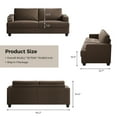 thumbnail image 2 of BLAZANT 84” Loveseat Sofa, High Resilience Loveseat Sofa, Linen Fabric 2 Seat Sofa Couch with Wooden Frame& Upholstered Cushion, Modern Deep Seat Sofa for Bedroom Office, 2 of 12
