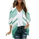 thumbnail image 2 of Cárdigan de manga larga para mujer, blusa informal estampada con bolsillo, abrigo tipo cárdigan para mujer, 2 of 5