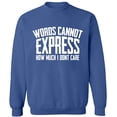 thumbnail image 2 of OXI Crewneck Sweatshirt - Woros Cannot Express, Basic Casual Sweatshirts for Men's and Women Fleece Sweatshirt Long Sleeve - Indigo Blue 2X-Large, 2 of 2