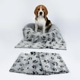 thumbnail image 4 of 1 Pack 3 Dog Blankets for Small Dogs, Soft Fleece Dog Blanket Fluffy Pet Blanket Warm Sleep Mat Grey Cute Paw Print Puppy Cat Blanket, Flannel Throw for Washable Dog Bed, Blanket for Dogs, 4 of 7