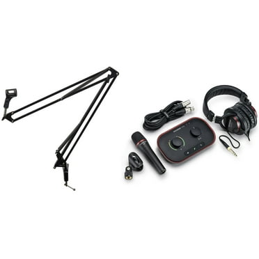 Focusrite Vocaster One Studio USB-C Podcasting Interface Mic Boom Headphones
