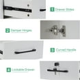 thumbnail image 4 of BarberPub Wall Mount Styling Station & Mirror Shampoo Bowl High-End Styling Beauty Salon Furniture Set 3145, 4 of 9