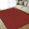 thumbnail image 4 of 5x7 Area Rugs, Red Green Checkered Non-Skid Rubber Backing Large Rectangle Rugs - Living Room Bedroom Home Office, Christmas Red and Green Plaid Indoor Floor Mat Carpets Washable Rug, 4 of 9