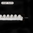 thumbnail image 2 of Uxcell 5 Yards Faux Pearls Lace Ribbon Applique Pearl Fringe for Wedding Party Clothes Decoration 12.5mm Wide White, 2 of 6