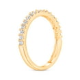 thumbnail image 2 of 0.285 ctw Wedding Band for Women - 14K Yellow Gold White Sapphire Stackable Eternity Ring, 2 of 4