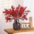 thumbnail image 3 of 6 Pcs Faux Flower Fake Babys Breath Flower Bulk Artificial Gypsophila Bouquet Silk Floral for Home Kitchen Bedroom Festival Wedding Xmas Party Decor (Orange), 3 of 5