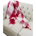 thumbnail image 4 of Fennco Styles Cozy Faux Mohair Plaid Fringed Soft Warm Throw Blanket, 4 of 9