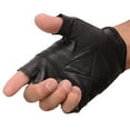 thumbnail image 2 of Interstate Leather Men's Basic Fingerless Gloves (Black Large), 2 of 5