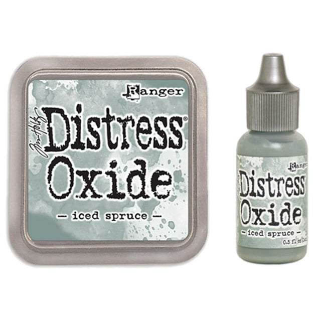 Special Bundle Ranger Tim Holtz Distress Oxide Ink Pad ICED Spruce + Reinker
