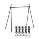 thumbnail image 1 of Soporte plegable para acampar, estantes para acampar, organizador colgante de aleación de aluminio con ganchos, estante colgante para utensilios de cocina, el mejor de su clase, 1 of 8