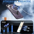 thumbnail image 2 of Allytechgroup Magnetic Case for iPhone 14, Support Wireless Charging Rugged Heavy Duty Durable Cover Case with Kickstand Shockproof Back Cover for iPhone 14, Purple, 2 of 6