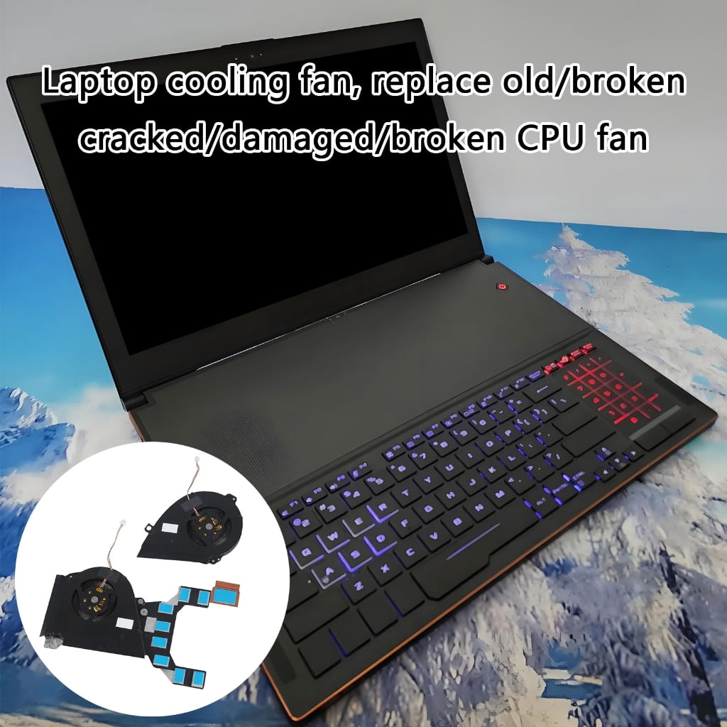 CPU GPU Fan DC12V 4Pin 4wires Laptops Cooling Fan for ROG Zephyrus GX501 GX501V GX501VI GX501VSK GX501GI Notebook Radiators