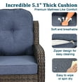 thumbnail image 6 of Outdoor Rattan Rocking Chair, Luxury Wide Armrest High Back Cushion Rocking Chair with 5.1 Inch Comfortable Soft Seat Cushion, 3 Piece Wicker Furniture Set for Patio, Indoor, Pool and More., 6 of 6