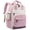 Pink-off-white-light Pink 17.3, variant on Laptop Backpack for Women with Giant Tumbler Holder Pocket,15.6 inch College Book Bag Nurse Teacher Backpack,Waterproof Work Travel Backpack Purse Laptop Computer Bag