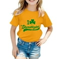 thumbnail image 3 of XIMIN Kids' St. Patrick's Day Soft Short-Sleeve Crew Neck T-Shirt - Distressed Green "I Love Shenanigans" Graphic, Festive Irish Top for Boys & Girls, 3 of 7