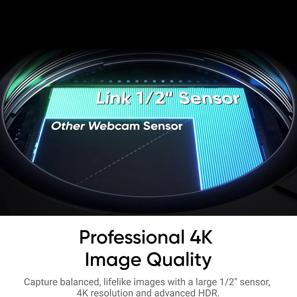 Insta360 Link 2 AI-Powered 4K 2-Axis Gimbal Webcam Standard Bundle for PC and Mac
