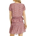 thumbnail image 2 of Sanctuary Womens Meet You There Tie Neck Printed Peplum Top, 2 of 2