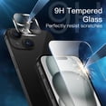 thumbnail image 5 of JETech 5 in 1 Matte Case for iPhone 15 6.1-Inch with 2-Pack Each Tempered Glass Screen Protector and Camera Lens Protector, Translucent Back Shockproof Phone Cover (Storm Blue), 5 of 7
