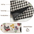 thumbnail image 6 of Runner Rug 2 x 6 Ft, Farmhouse Rooster Washable Non-Slip Floor Mat for Kitchen Hallway/Entryway, Vintage Watercolor Flowers Black Plaid Long Kitchen Runner Area Rugs for Living Room, Low-Profile, 6 of 8