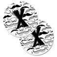 thumbnail image 1 of Letter X Moustache Initial Set of 2 Cup Holder Car Coaster, 1 of 1