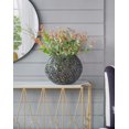 thumbnail image 3 of CC Home Furnishings Coral Barrel Round Ball Aluminum Vase - 16.25" - Black, 3 of 9