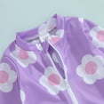 thumbnail image 5 of Bagilaanoe Flower Print Long Sleeve Rash Guard One-Piece Swimsuit (Girl's, Sizes 3M-24M), 5 of 8