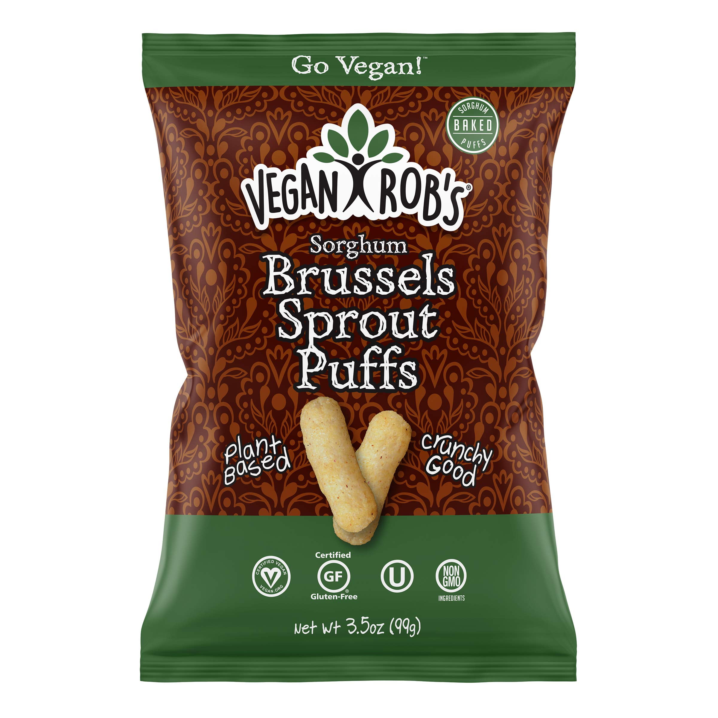Vegan Rob's Brussel Sprout Puffs, GlutenFree Snack, Plant Based, Vegan