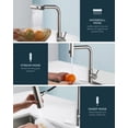 thumbnail image 2 of FORIOUS Kitchen Faucet with Pull Down Sprayer, Waterfall Sink Faucet for 3 Function, Stainless Steel Single Handle Modern Laundry Faucet fo, 2 of 9
