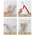 thumbnail image 6 of strola Toys Adjustable Slide Rail Hook, Wall Mount Kitchen Bathroom Organizer, No Drill Adhesive Mount Rail for Pots Pans Utensils Towels, Heavy Duty, 6 of 9