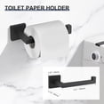 thumbnail image 4 of PinesC Matte Black Towel Bar Set, Bathroom Hardware Set Bathroom Towel Rack Set SUS304 Stainless Steel Bathroom Accessories Wall Mounted, 23.6 Inch Matte Black, 4 of 5
