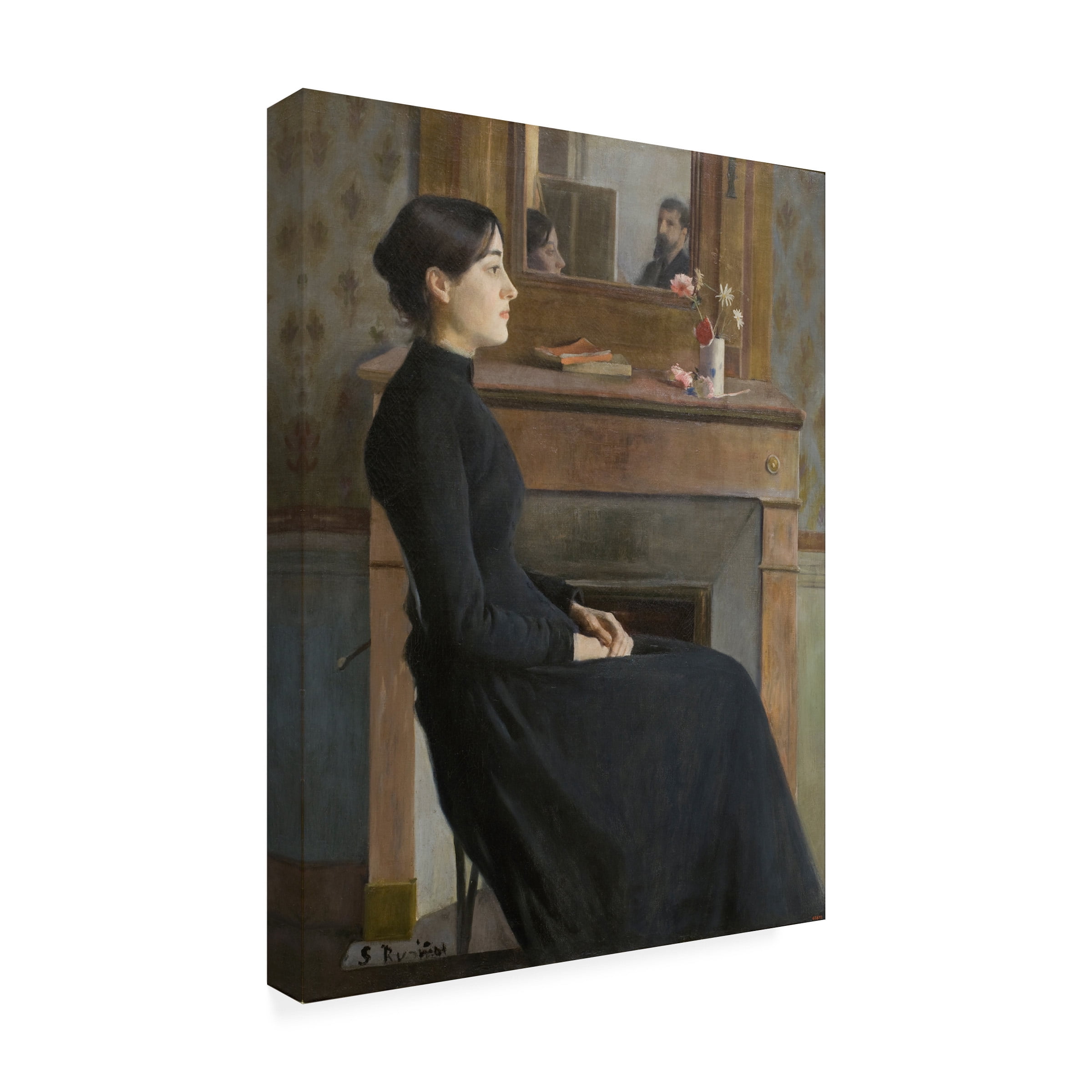 Santiago Rusinol 'Female Figure' Canvas Art
