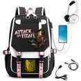 thumbnail image 1 of Mochila Anime Attack on Titan Para Mujeres De Estudiante Bolsa De Viaje Escolar Ordenador Portátil Para Hombres (Interfaz USB E Auricular), 1 of 4