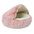 thumbnail image 2 of Bonita cama para gatos, antideslizante, cueva cálida, nido para dormir con bola colgante, tienda de campaña para perros rosado Zulema  Cama para gatos, 2 of 8