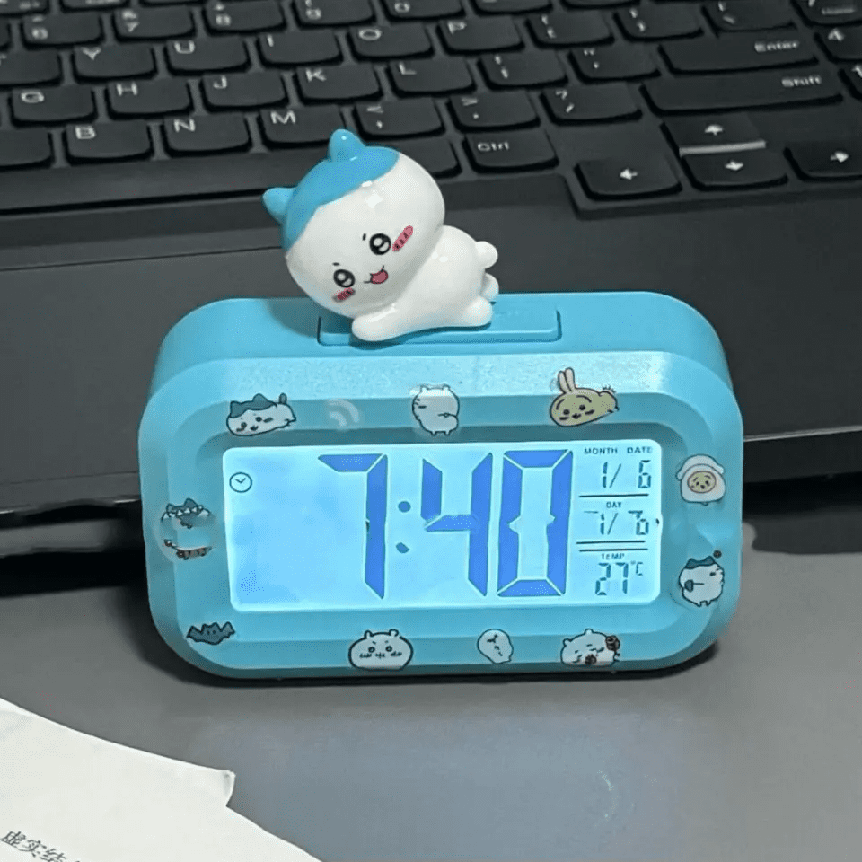 Chiikawa Style Multifunctional Alarm Clock For Learning Timed Night Light Exquisite Desktop Clock Cute Alarm Clock Gift