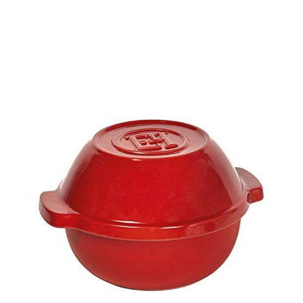 Emile Henry Made in France Flame Bread and Potato Pot, 9.5", Burgundy