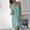 Light blue, variant on summer dress Women's Summer Halter Neck Loose Irregular Hem Casual Dress Beach Dress Sleeveless Maxi dress Halter Navy Blue
