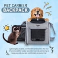 thumbnail image 5 of Dog Bike Basket, Soft Sided Ventilated Pet Dog Bike Carrier Backpack for Bicycle Handlebars, Expandable Soft Sided Pet Carrier Backpack with 4 Open Doors and 4 Mesh Windows for Small Dogs, 5 of 8