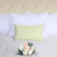 thumbnail image 2 of Unique Bargains Woven Stripe Decorative Throw Pillow Cover Green and White 12" x 20", 2 of 7