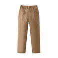 thumbnail image 5 of Nugftut Pants for Boys Relaxed Straight‑Leg Pants with Pocket Elastic Waist Classic Casual Dress Pants Sizes 14, 5 of 9