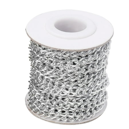

FRCOLOR 1 Roll Aluminium Chain Twisted Link Chains DIY Crafts Chain Bag Garment Chain
