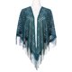 thumbnail image 2 of CHales y envolturas INSPIRE CHIC para vestidos de noche, bufandas triangulares de malla de encaje con flecos para fiestas formales de boda 70.9"x27.6" Verde Oscuro, 2 of 5