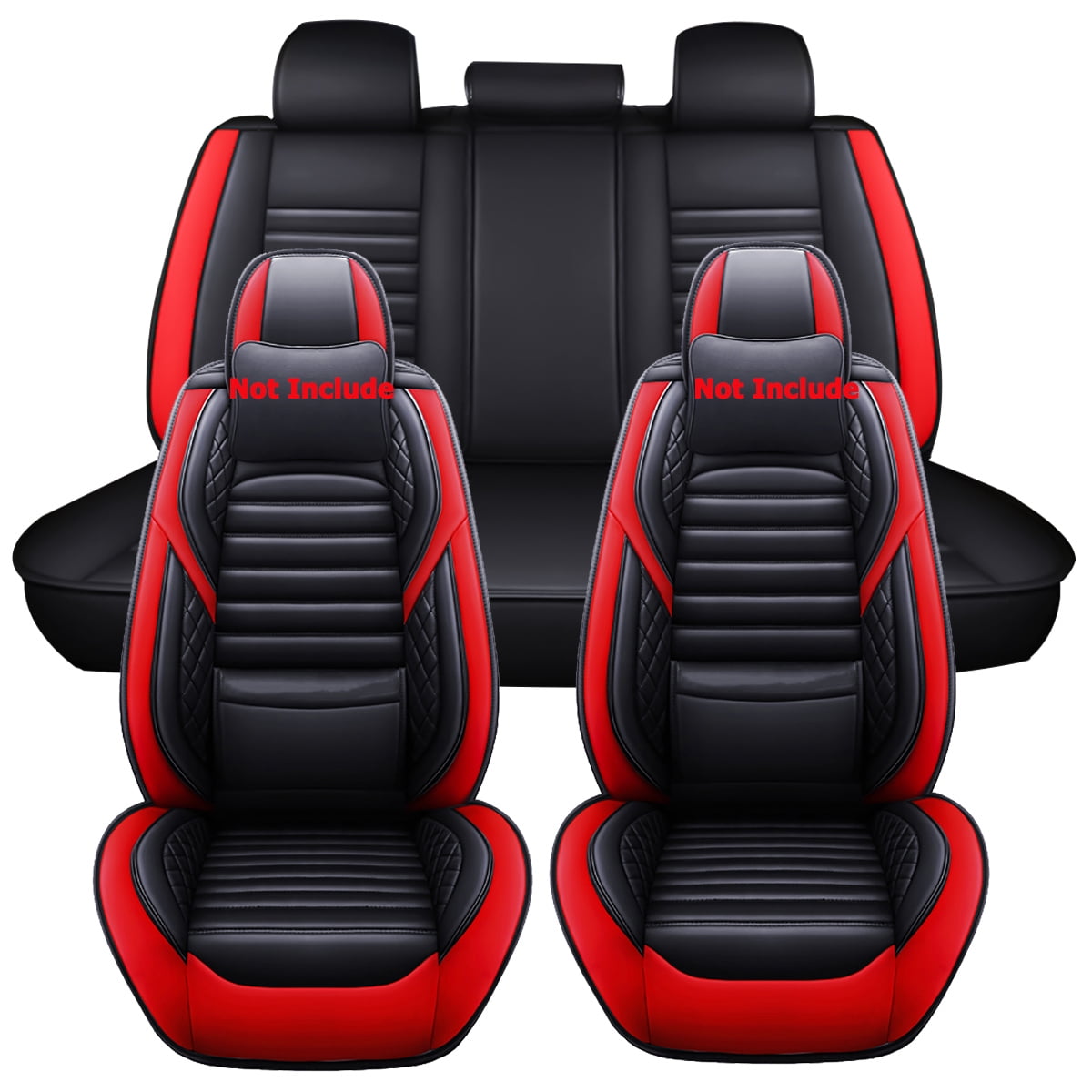 2x ELUTO Car Front Seat Covers PU Leather For Chevrolet Silverado 
