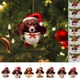 thumbnail image 2 of OAVQHLG3B Dachshund Christmas Ornament, Funny Dog Christmas Tree Ornament, Dachshund Christmas Decorations, Dog Lovers Gift Idea Xmas Decor for Christmas Tree Car Backpacks, 2 of 2