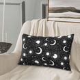 thumbnail image 5 of Hirioo Crescent and Stars for Plush Pillow Cover for Bedroom and Living Room ,Elegant, Comfortable Home Decor-16"x24", 5 of 6