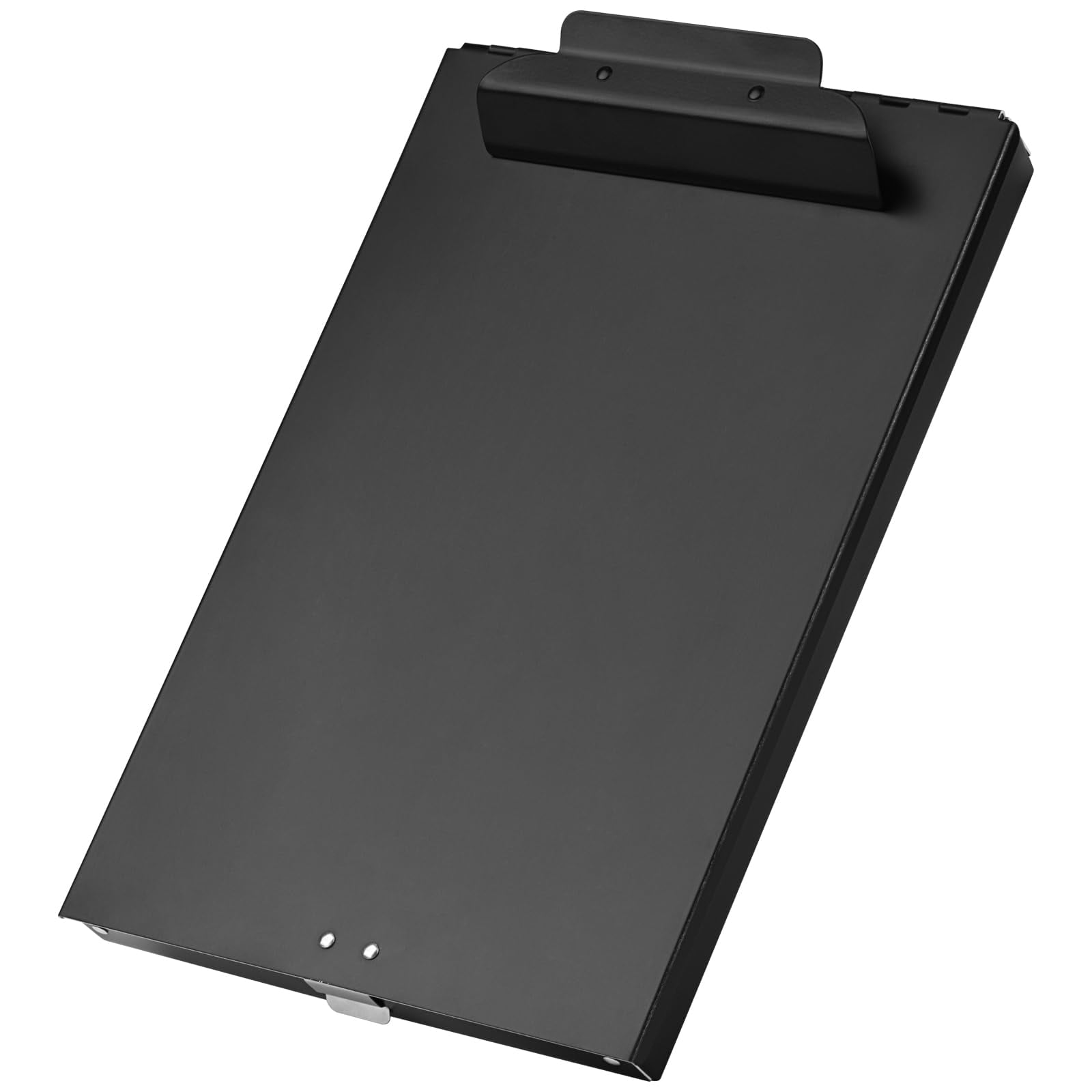 Aluminum Clipboard With Storage  4 Pack Recycled Metal Box Form Holder Suitable For School Office Jobsite Or Staff 9.25 X 13.78 Inches Black