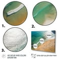 thumbnail image 3 of Designart "Aerial View Green Coastal Waves III" Beach Framed Wall Art - Coastal Beige Beach & Ocean Living Room Framed Canvas Art, 3 of 6