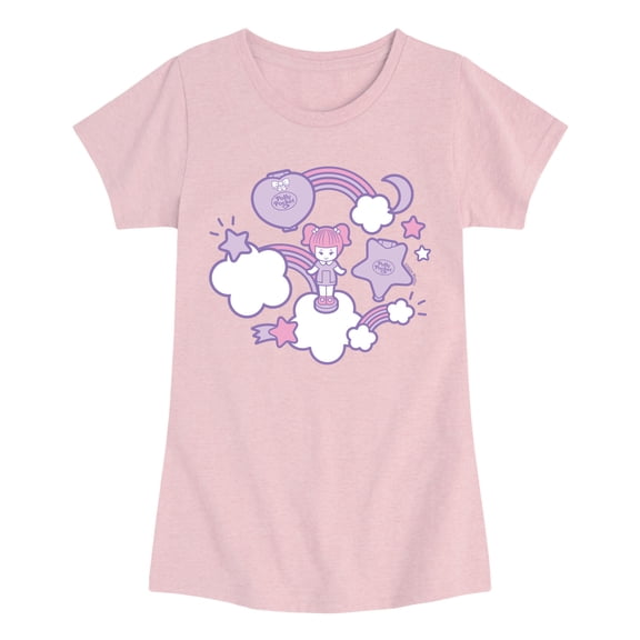 Polly Pocket - Sticker Collage - Youth Girls Fitted Short Sleeve T-Shirt
