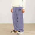 thumbnail image 2 of CAUYDY Boy's Baggy Sweatpants Wide Leg Elastic Waist Casual Athletic Pants with Pockets Kid Back to School Clothes Fall Winter Purple Sizes 13-14 Years, 2 of 7
