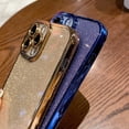 thumbnail image 4 of Compatible with iPhone 13 Pro Max Clear Glitter Plating Case, Aesthetic Sparkly Bling Shiny Design, Soft TPU Shockproof Cover with Camera Protection for Women Girl for iPhone 13 Pro Max 6.7", 4 of 7